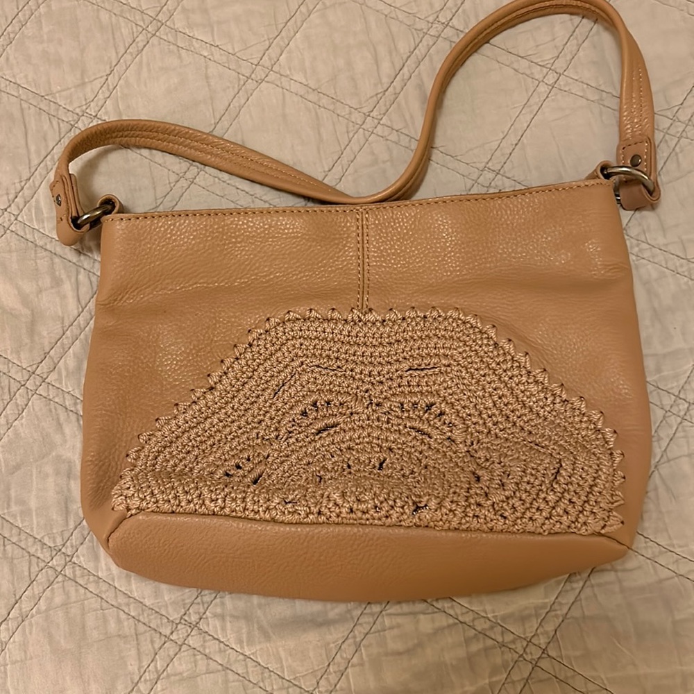 The Sak small shoulder bag in cashew tan.